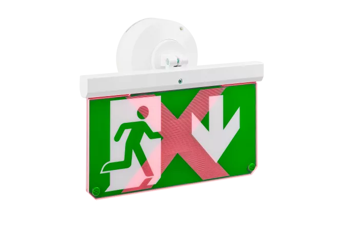 MX25 červené X & MX40 červené X – Únikové světlo